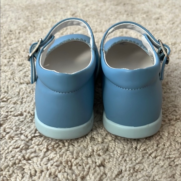 Leather, Blue Kids Mary Jane Shoes - Picture 2 of 4